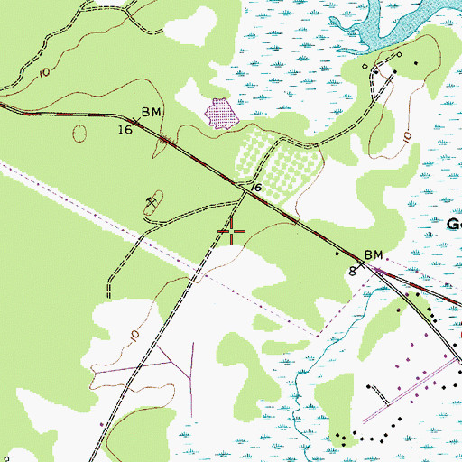 Topographic Map of Bluffton Township Fire District Station 33, SC