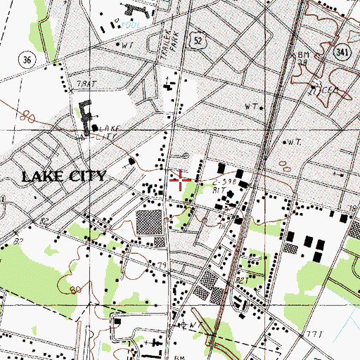 Topographic Map of South Lynches Fire Department Station 1, SC