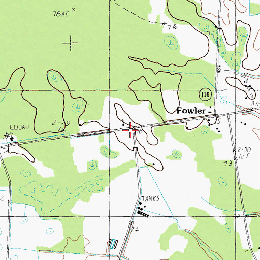 Topographic Map of Williamsburg County Fire Department Station 3, SC