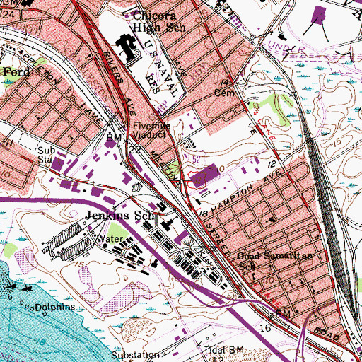 Topographic Map of City of North Charleston Station 8, SC