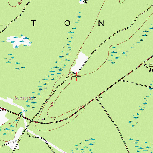 Topographic Map of Hilton Head Island Fire Rescue Station 5, SC
