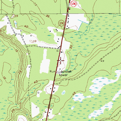 Topographic Map of Saint Paul's Fire Department Station 5, SC