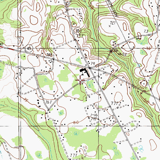 Topographic Map of Pineville Fire Department, SC