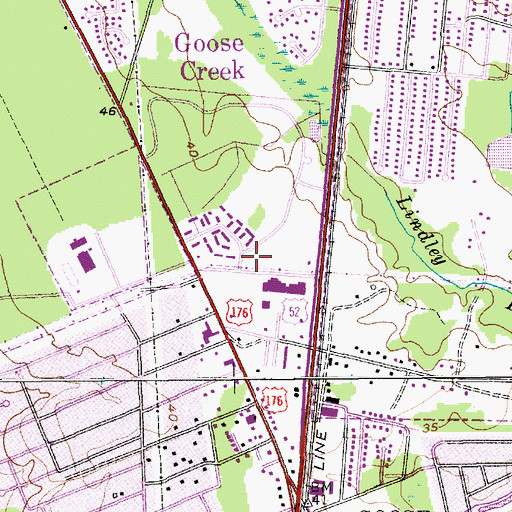 Topographic Map of Goose Creek City Fire Department, SC