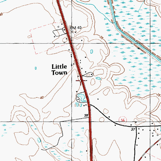 Topographic Map of Horry County Fire Department Station 13, SC