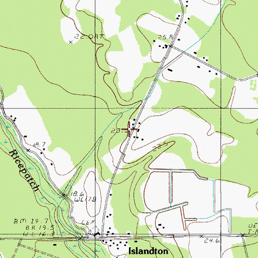 Topographic Map of Colleton Fire Department Station 15, SC