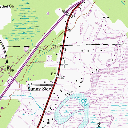 Topographic Map of Murrells Inlet Fire Department Station 76, SC