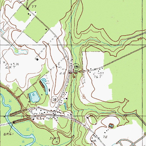 Topographic Map of Hannah - Salem-Friendfield Fire Department Carroway, SC