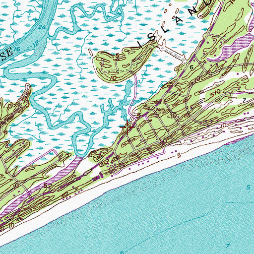Topographic Map of Fripp Island Fire Department, SC