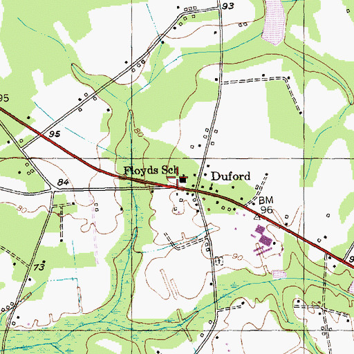 Topographic Map of Horry County Fire Department Station 38, SC