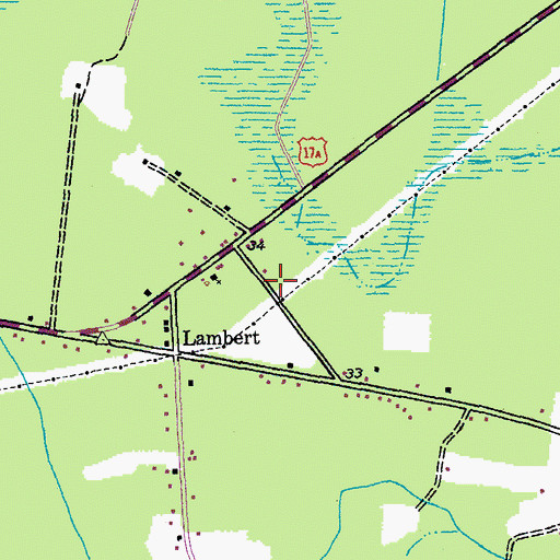 Topographic Map of Georgetown Fire Department Station 7, SC