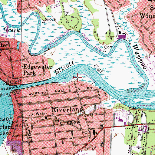 Topographic Map of James Island Fire Department Station 3, SC