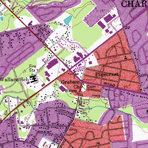 Topographic Map of Saint Andrews Fire Department Headquarters, SC