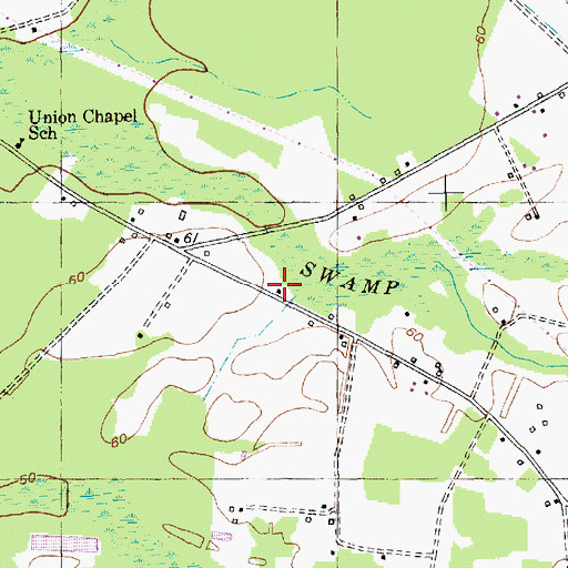 Topographic Map of Horry County Fire Department Antioch Station 9, SC