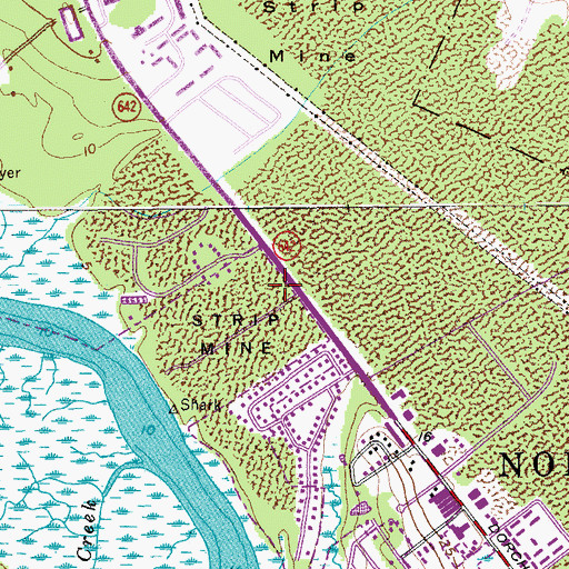 Topographic Map of North Charleston Fire Department Station 5, SC