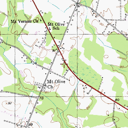 Topographic Map of Horry County Fire Department Station 25, SC