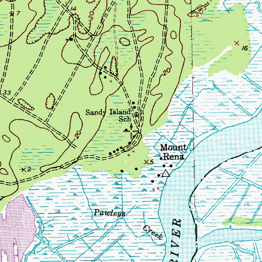 Topographic Map of Georgetown County Rural Fire Department Station 6, SC