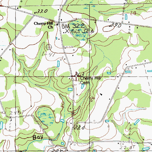 Topographic Map of Horry County Fire Department Station 19, SC