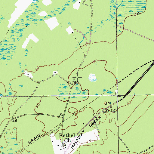 Topographic Map of Cainhoy Rural Volunteer Fire Department Station 4, SC