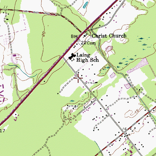 Topographic Map of Mount Pleasant Fire Department Station 4, SC
