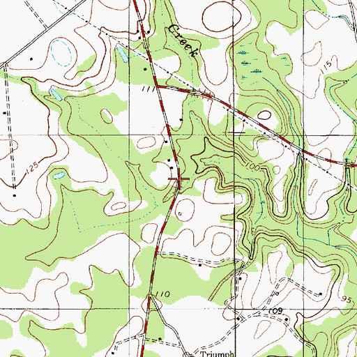 Topographic Map of Clarendon Fire Department Station 10, SC