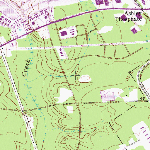 Topographic Map of North Charleston Fire Department Station 4, SC