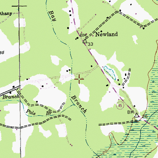 Topographic Map of Shulerville Honey Hill Fire Department, SC