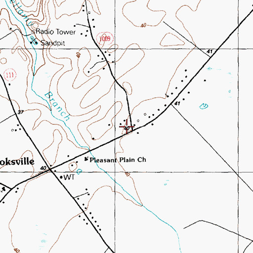 Topographic Map of Brooksville Fire Department, SC
