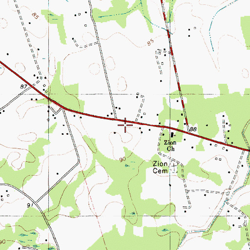 Topographic Map of Cross Fire Department Station 2, SC