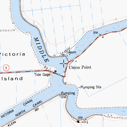 Topographic Map of Union Point, CA
