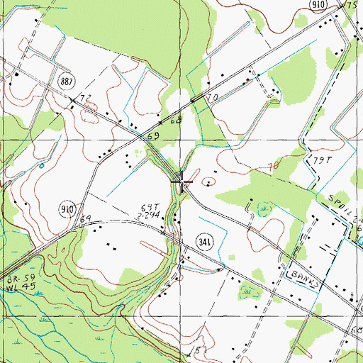 Topographic Map of South Lynches Fire Department Station 5, SC