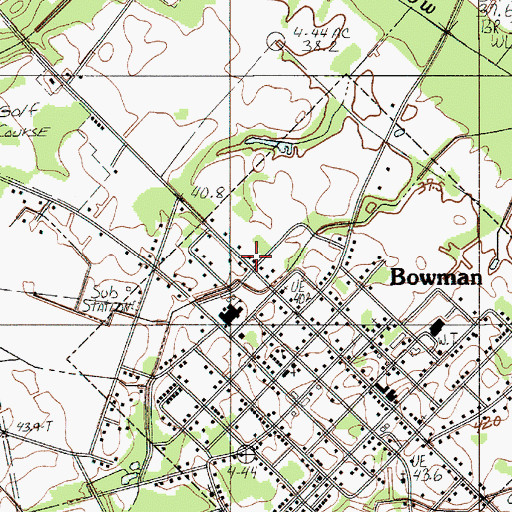 Topographic Map of Bowman Fire Department Administration, SC
