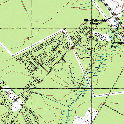 Topographic Map of Horry County Fire Department Forestbrook, SC