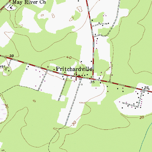 Topographic Map of Bluffton Township Fire District Station 31, SC