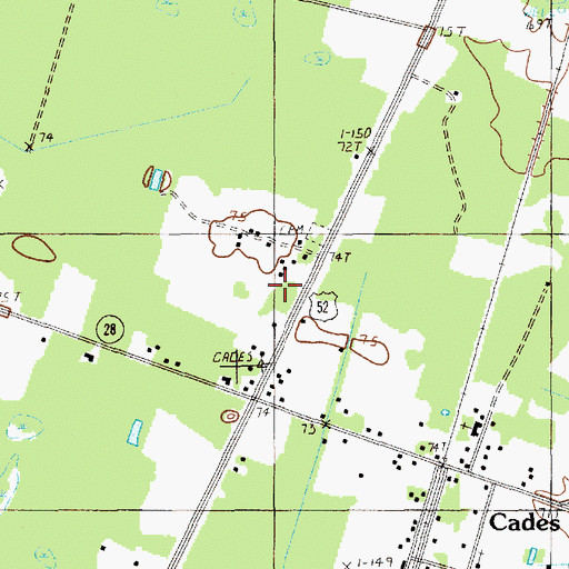 Topographic Map of South Lynches Fire Department Station 4, SC