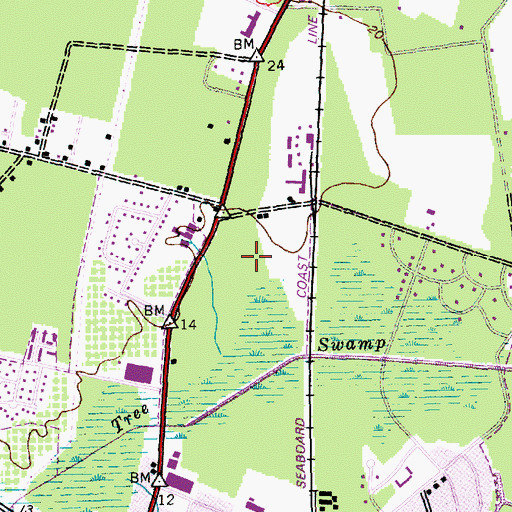 Topographic Map of Horry County Fire Department Conway Headquarters, SC
