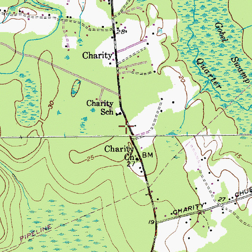 Topographic Map of Cainhoy Fire Department Station 1, SC