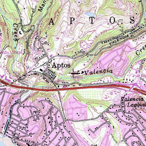 Topographic Map of Union School, CA