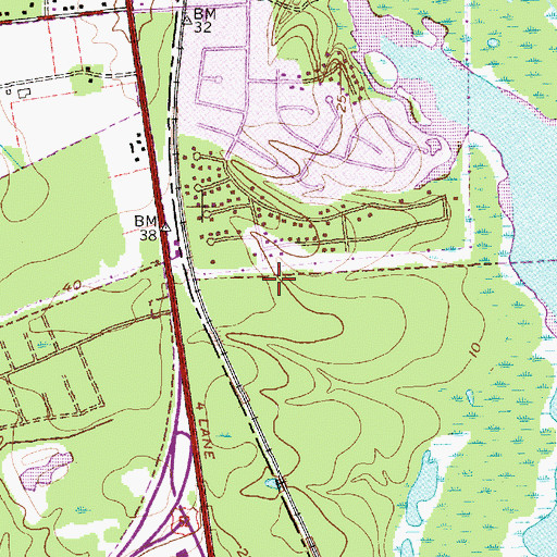 Topographic Map of Hanahan Fire Department Station 2, SC