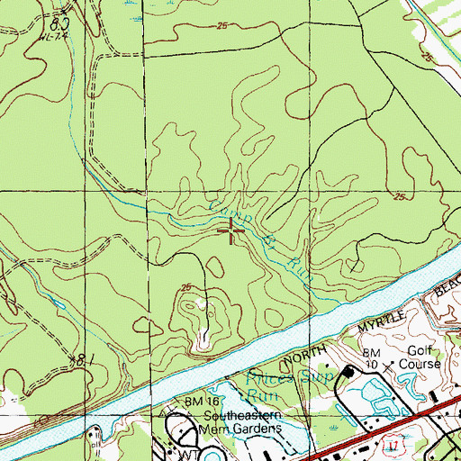 Topographic Map of North Myrtle Beach Fire Department Station 5, SC