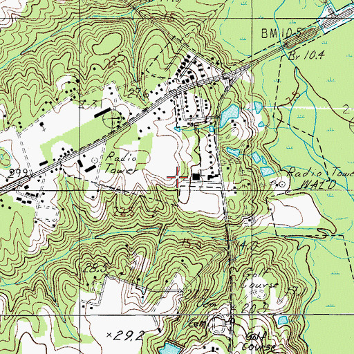 Topographic Map of Colleton Fire Department Station 1, SC