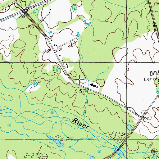 Topographic Map of Colleton Fire Department Station 22, SC