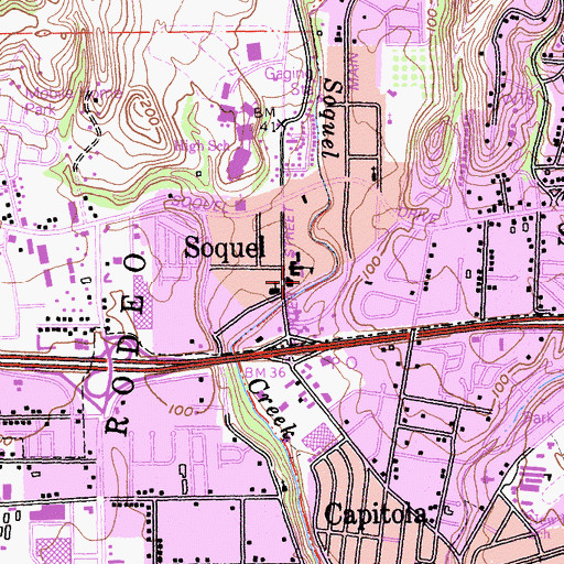 Topographic Map of Union School, CA