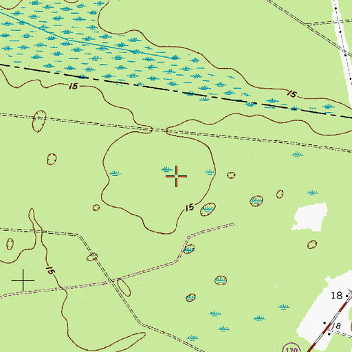 Topographic Map of Bluffton Fire Department Station 34, SC