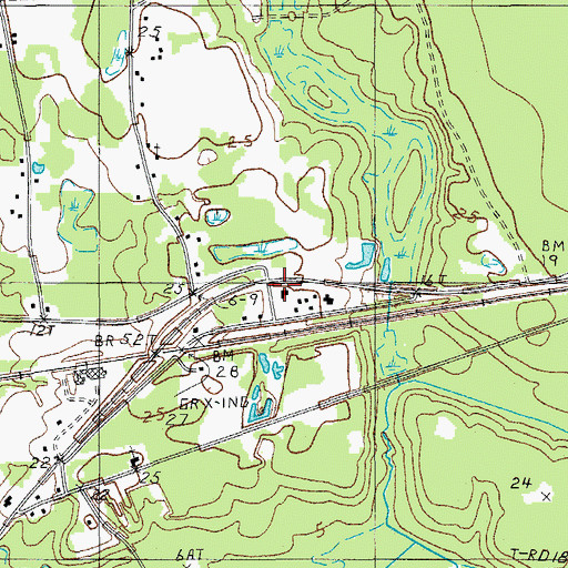 Topographic Map of Colleton County Fire / Rescue Green Pond Rural, SC