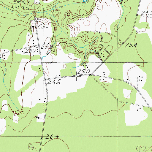 Topographic Map of Colleton Fire Department Station 29, SC