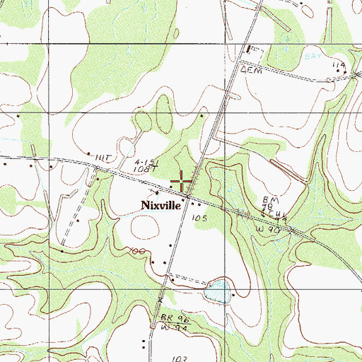 Topographic Map of Hampton Fire Department Station 80, SC