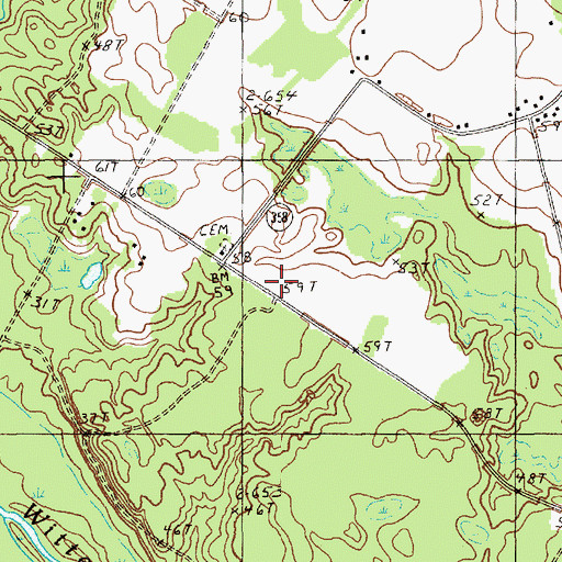 Topographic Map of Williamsburg County Fire Department Suttons, SC