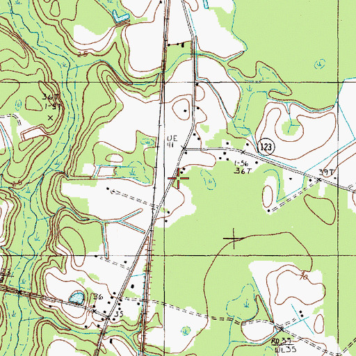 Topographic Map of Williamsburg County Fire Department Station 16, SC