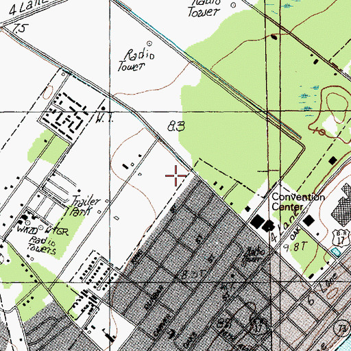 Topographic Map of Horry County Fire Department Station 30, SC